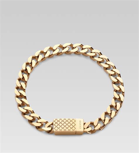 gucci bracelet men's gold|Gucci 18k gold bracelet.